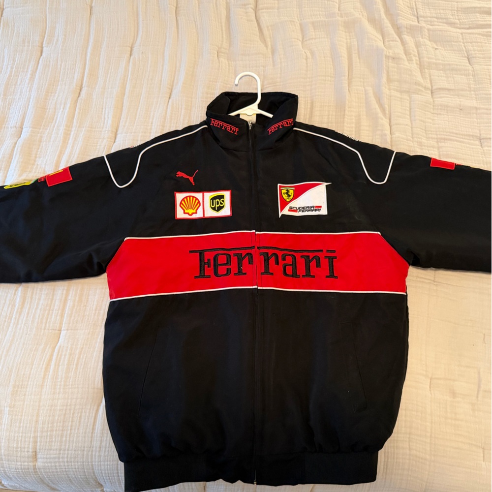 Ferrari Black & Red Racing Track Jacket